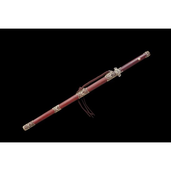 Copper-fitted Twisted-grain Tang Sword 