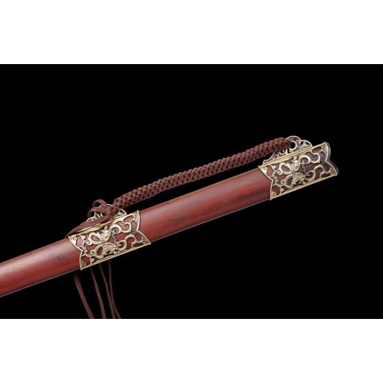 Copper-fitted Twisted-grain Tang Sword 