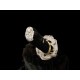 260813-1 Damascus pattern small black ball short sword