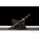 260813-1 Damascus pattern small black ball short sword