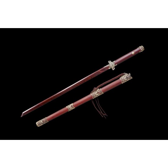 Copper-fitted Twisted-grain Tang Sword 