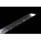 Short Knife with Copper Mounting and Wavy Damascus Pattern, titled 