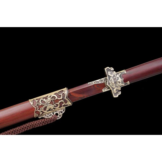 Copper-fitted Twisted-grain Tang Sword 