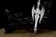 Longquan tea knife metal model Eighteen -like blades Fangtian painting halberd long Martial Arts Training long staff micro -blade ornaments