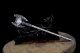 Longquan tea knife metal model Eighteen -like blades Fangtian painting halberd long Martial Arts Training long staff micro -blade ornaments