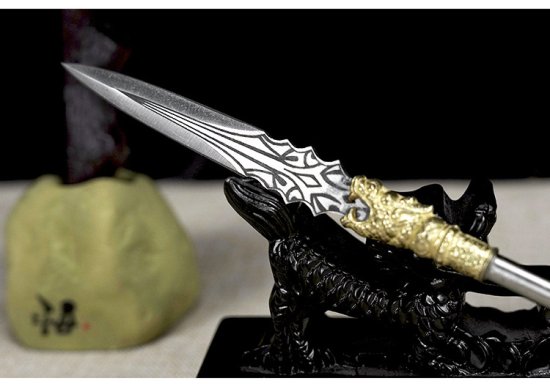 Tea knife Changjin Dragon Series Micro Soldiers Ancient Eighteen Weapon Model Tea Ceremony Tea Steel Subtraction Accessories