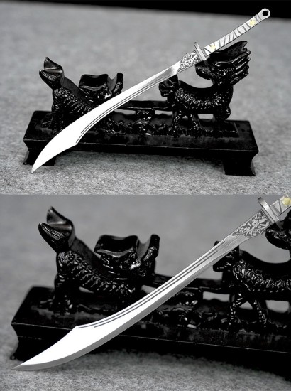 Tea knife mini -golden back big knife eighteen blade to play decorative sword