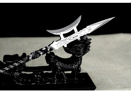 Tea knife reverses Wei Bing's golden handle small blade eighteen blades to play decorative decoration