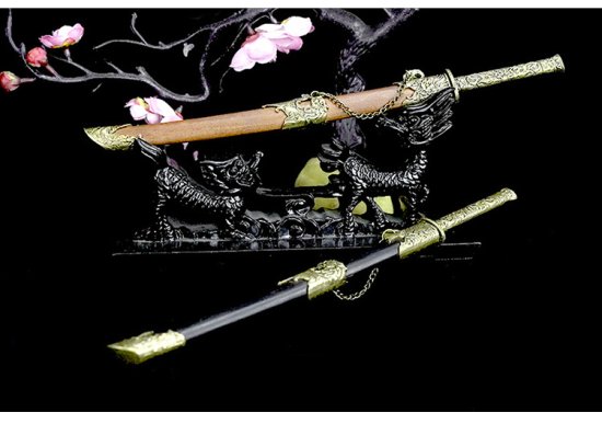 Tea knife Classical bronze embroidered spring knife all -all manganese steel tea set accessories