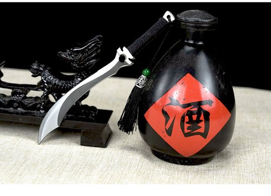Micro blade ornament mini style Qinggang Sword Extraordinary Shadow Tea Sword Sword Sword Eighteenth Class Eighteenth Class blade