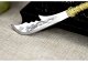 Classic golden handle small blade tea knife handmade integration manganese steel mini blade handle