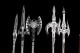 Longquan tea knife metal model Eighteen -like blades Fangtian painting halberd long Martial Arts Training long staff micro -blade ornaments
