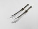 Golden Back Big Kids Tea Knife Handmade Stainless Steel Tea Needle Mini Eighteen Weapons Playing and Decoration