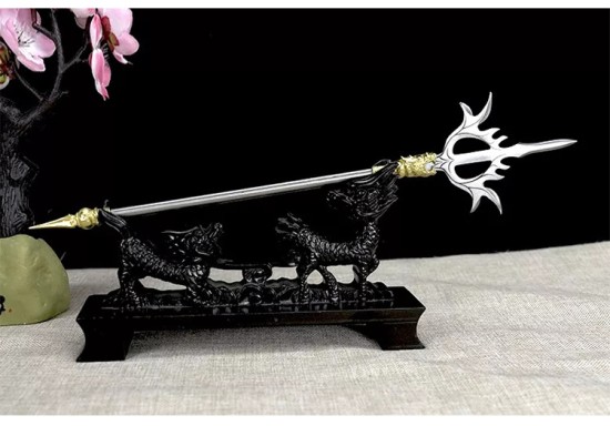 Tea knife Changjin Dragon Series Micro Soldiers Ancient Eighteen Weapon Model Tea Ceremony Tea Steel Subtraction Accessories