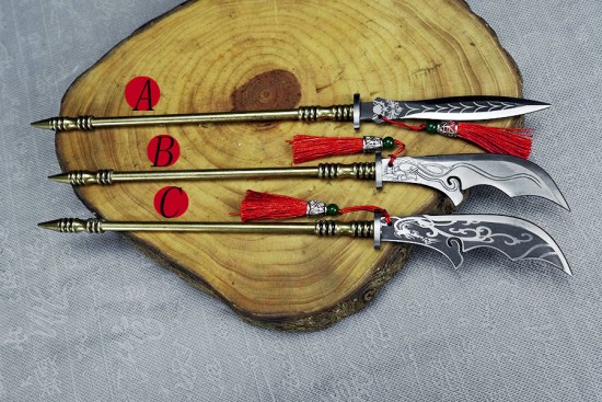 Tea knife and tea set Bronze Microcele series eighteen blade staff knife and staff blade