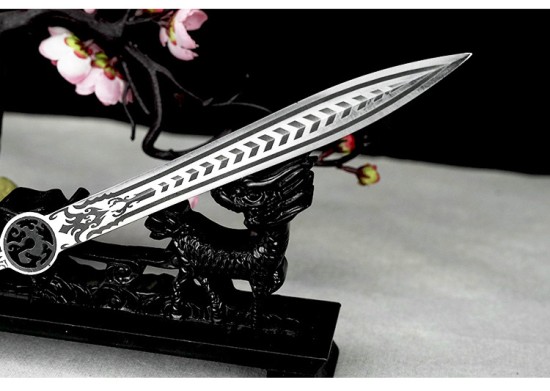 Tea knife mini sword sword bamboo sword sword stainless steel tea set tea ceremony handmade mini blade