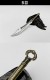 Golden Back Big Kids Tea Knife Handmade Stainless Steel Tea Needle Mini Eighteen Weapons Playing and Decoration