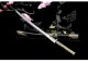 Tea knife Classical bronze embroidered spring knife all -all manganese steel tea set accessories