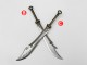 Golden Back Big Kids Tea Knife Handmade Stainless Steel Tea Needle Mini Eighteen Weapons Playing and Decoration