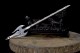 Longquan tea knife metal model Eighteen -like blades Fangtian painting halberd long Martial Arts Training long staff micro -blade ornaments