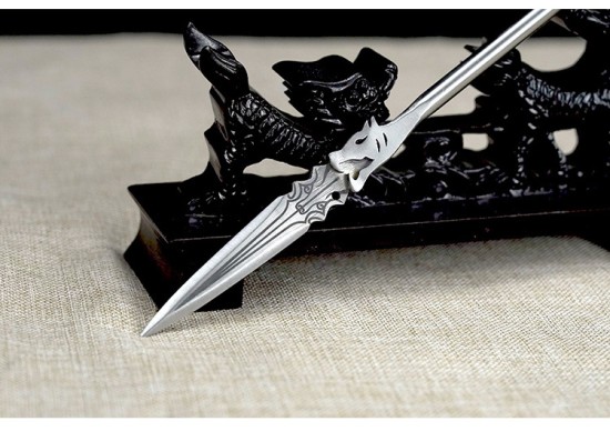 Longquan tea knife stainless steel integrated small blade tea set mini blade to play decorative ornaments