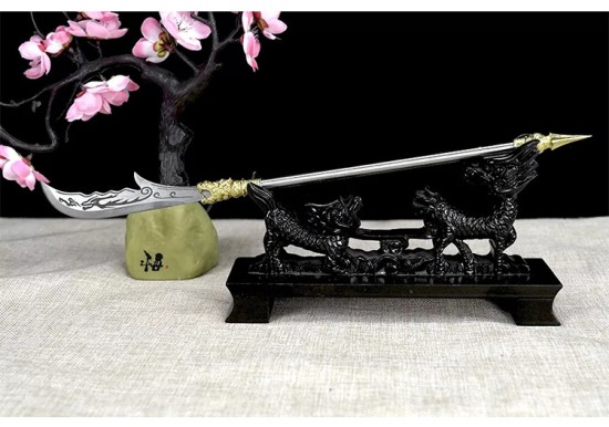 Tea knife Changjin Dragon Series Micro Soldiers Ancient Eighteen Weapon Model Tea Ceremony Tea Steel Subtraction Accessories
