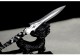Tea knife reverses Wei Bing's golden handle small blade eighteen blades to play decorative decoration