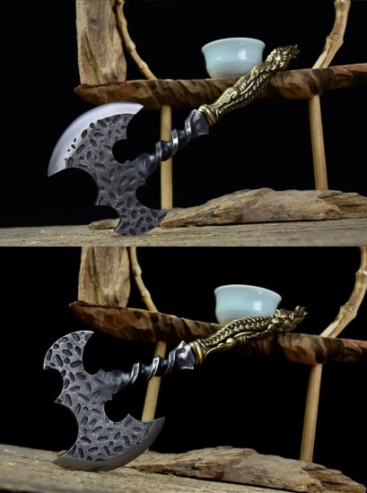 Tea knife bite the golden ax eighteen blade mini ax to play with decorative ornaments collectible blades