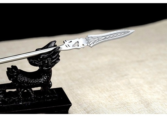 Longquan tea knife stainless steel integrated small blade tea set mini blade to play decorative ornaments