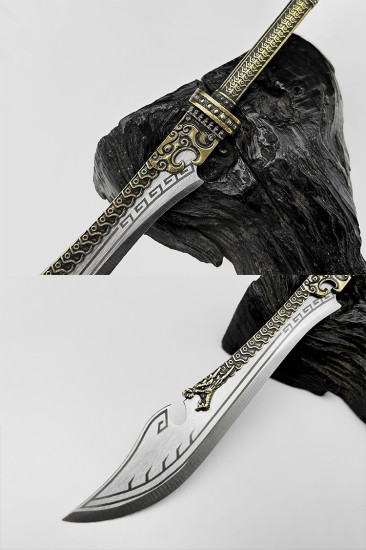 Golden Back Big Kids Tea Knife Handmade Stainless Steel Tea Needle Mini Eighteen Weapons Playing and Decoration