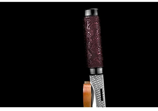 Sword wave pattern ink knife stainless steel integrated short knife anti -body collection decoration