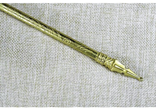 Classic golden handle small blade tea knife handmade integration manganese steel mini blade handle