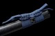 Longquan City Sword Manganese Steel forging Pushing Pushing Bai Double Line long Japanese-style imitation knife command knife 376-432