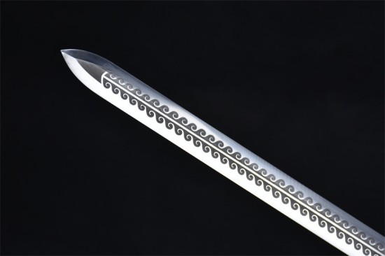 Longquan Sword Handmade Forging Stainless Steel Ring Sword Film and Television Long Sword Cold Weapon Samurai Sword Article