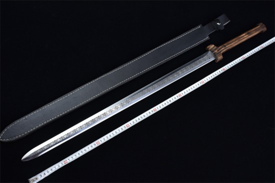 Douyin same Longquan sword handmade forging all -in -one wooden handle six sides Tang sword sword sword sword collectible blade