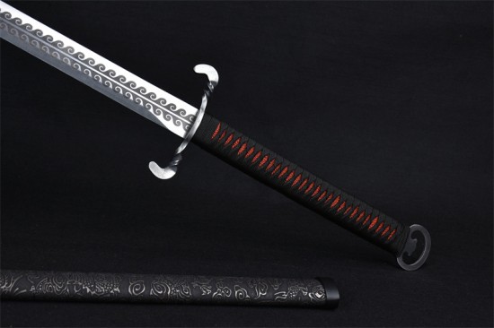 Longquan Sword Handmade Forging Stainless Steel Ring Sword Film and Television Long Sword Cold Weapon Samurai Sword Article