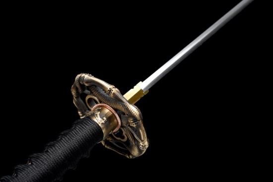 Longquan City Sword T10 Steel forging Blade Blade Blade Flame Pure Copper Mirror Mirror grinding long model command knife 376-432