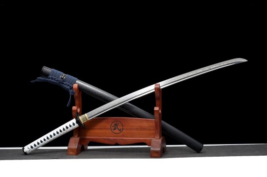 Longquan City Sword Manganese Steel forging Pushing Pushing Bai Double Line long Japanese-style imitation knife command knife 376-432