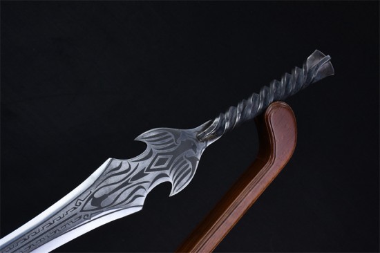 Longquan sword handmade forging integrated stainless steel sword film television Han sword body anti -body collectible blade crafts