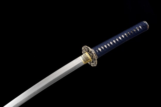 Longquan City Sword Hundred Refine Different Steel Forging Twisting Pattern Long Modeling Knife Candidates 376-432