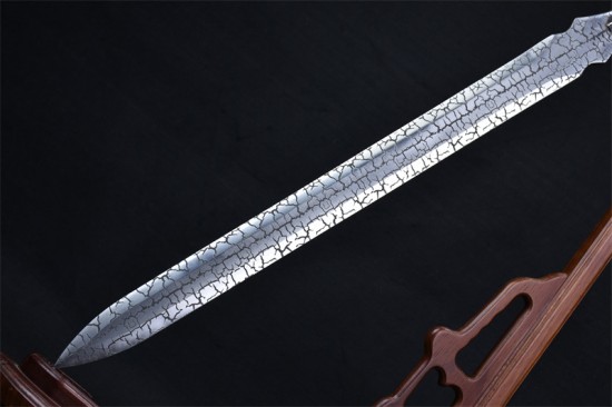 Longquan sword handmade forging integrated cracks, sword film, Han sword Tang sword Tang sword collectible blade long sword decoration