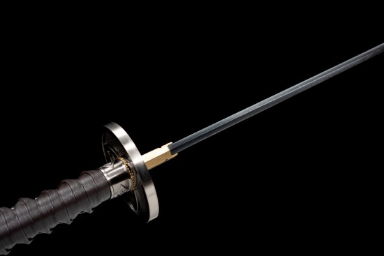 Longquan City Sword and Manganese Steel for Forging Black Back-back long-style Japanese-style imitation sword command knife collectible blade 376-432