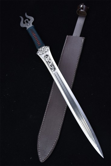Longquan sword handmade forging modern integrated Han sword body collectible blade film and television sword collection process