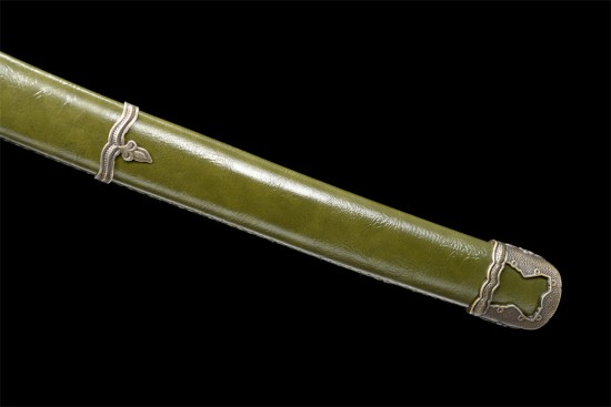 Foreign trade explosion spring steel forging single slot boutique long-style antique knife command knife collectible blade 376-432