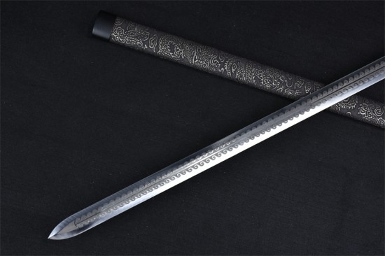 Longquan City Sword Handmade Forging Tongshi Tang Sword Head Stainless Steel Sword Sword Film Cold Weapon