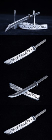 Tea knife eighteen mini blade decoration, play ornament tea needle tool high -end pry tea knife 具