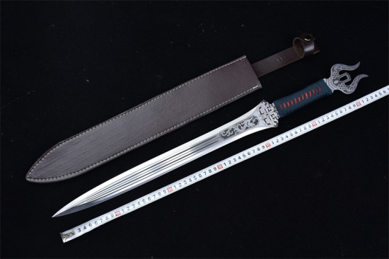 Longquan sword handmade forging modern integrated Han sword body collectible blade film and television sword collection process