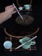 Tea knife and tea needle tea ceremony tool high -end pry tea knife tool eighteen mini blade decorative ornaments