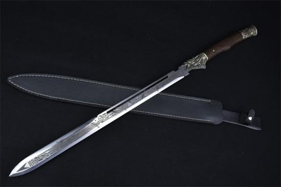 Longquan City Sword Handmade Forging Together Sword Film and Television Long Sword Defense Cold Weapon Tang Sword Crafts