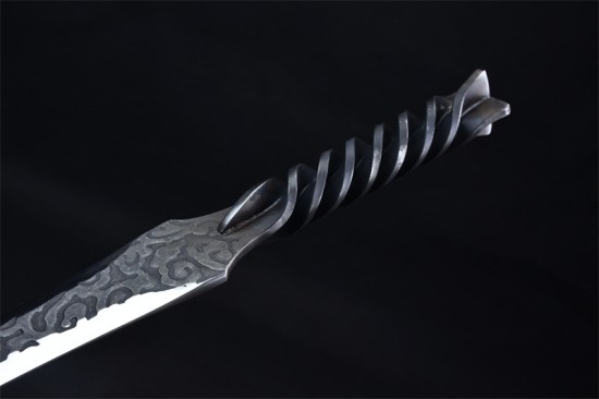 Longquan City Sword Handmade Forging Together Short Sword Film Television Han Sword Defense Cold Weapon Sword Craft